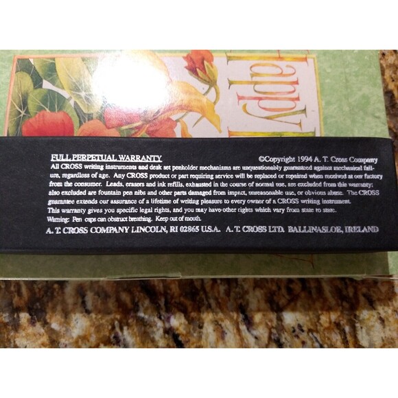 CROSS MARJOLEIN BASTIN TWIST‎ BALL POINT PEN Red & Orange Flowers NOS in Box - Picture 12 of 13